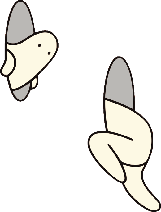 Two Tattva mascots stepping out of two different portals